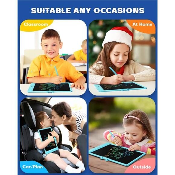 Toys for 3-6 Years Old Girls Boys, LCD Writing Tablet 10 Inch Doodle Board - Picture 5 of 6